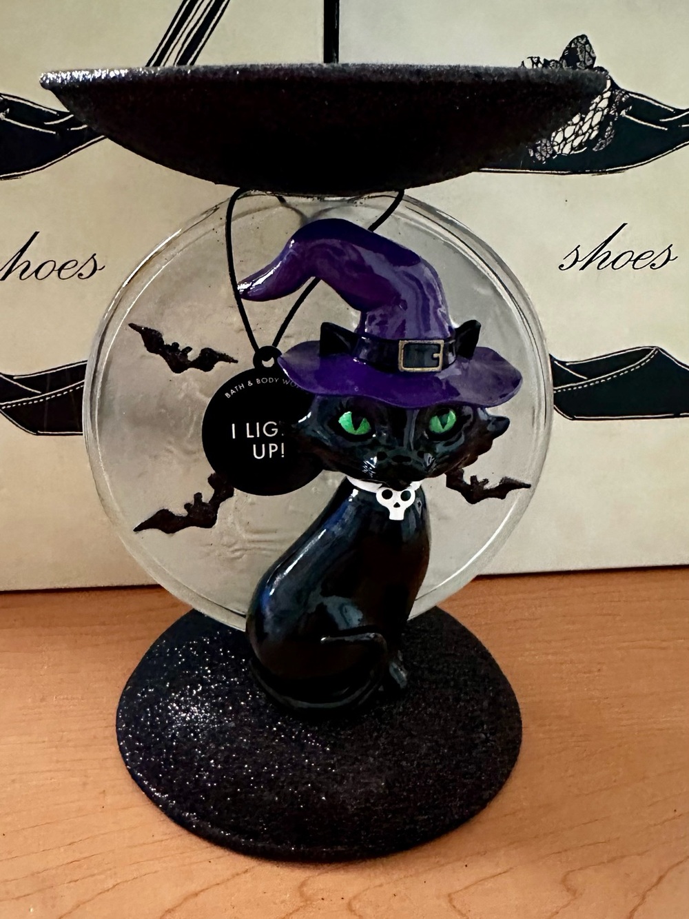 Bath & Body WorksLight Up Cat & Moon Pedestal 3-Wick Candle Holder